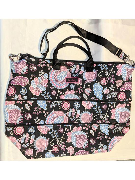 Handbags - Vera Bradley Lighten Up Expandable Travel Weekend Bag Large Tote Alpine Floral